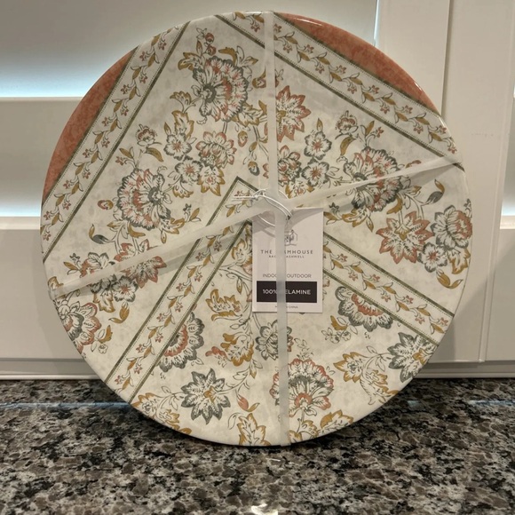 Rachel Ashwell Farmhouse Set of 8 Melamine Plates & Bowls Soft Pastel Design NEW - Picture 2 of 4